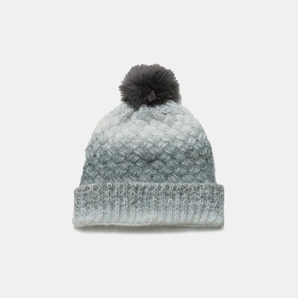 Gradient Knit Hat with Pompom - Image 13